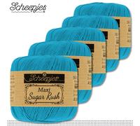 Scheepjes 5 X 50 G Maxi Sugar Rush Filato Per Uncinetto Cotone 87 Colori