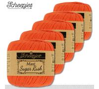 Scheepjes 5 X 50 G Maxi Sugar Rush Filato Per Uncinetto Cotone 87 Colori