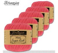 Scheepjes 5 X 50 G Maxi Sugar Rush Filato Per Uncinetto Cotone 87 Colori