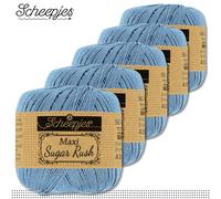 Scheepjes 5 X 50 G Maxi Sugar Rush Filato Per Uncinetto Cotone 87 Colori