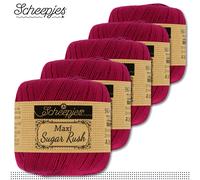 Scheepjes 5 X 50 G Maxi Sugar Rush Filato Per Uncinetto Cotone 87 Colori