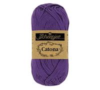 Scheepjes Catona Cotone Filato, 521 Deep Violet, 1x25g