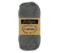 Scheepjes Catona Filato di cotone, 501 antracite, 1 x 25 g