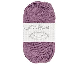 Scheepjes Linen Soft 1x50g - 612 Viola, Filato per Maglieria e Uncinetto