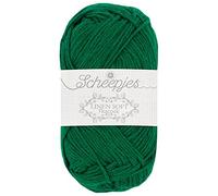 Scheepjes Linen Soft 50g - 605 Verde, Gomitolo di Cotone e Lino per Lavoro a Maglia e Uncinetto