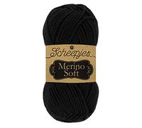 Scheepjes Merino Soft 1x50g - 601 Pollock, Nero Filato per Maglieria e Uncinetto