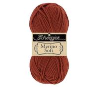 Scheepjes Merino Soft 1x50g - 608 Dali, Rosso e Arancio Filato per Maglieria e Uncinetto
