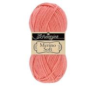 Scheepjes Merino Soft 1x50g - 633 Bennett, Rosa Filato per Maglieria e Uncinetto