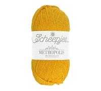 Scheepjes Metropolis 50g - 038 Brasov Giallo per Progetti di Maglia e Uncinetto