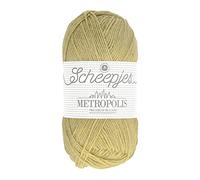 Scheepjes Metropolis 50g - 039 Delhi, Giallo ed Ecru Filato Sottile per Uncinetto e Maglieria