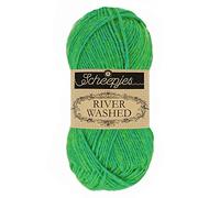 Scheepjes River Washed 50g - 954 Congo, Verde e Blu in Cotone e Acrilico