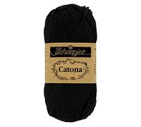 Scheepjes - Scheepjes 110 Jet Nero Catona Filato - 1x50g