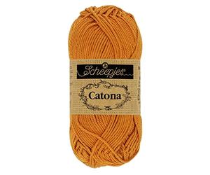 Scheepjes - Scheepjes Catona 383 Zenzero Oro Filato - 10x50g