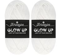 Scheepjes - Scheepjes Glow Up 1001 Luminescent White (105m) Leggero e Durevole Filato - 1x50g (Confezione da 2)