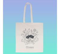 Scheepjes - Scheepjes Logo Nero Stampa (39.5x38cm) Illustrato Scrumptious Totalizzatore Borsa per Maglieria e Uncinetto Forniture - 1 Pezzo