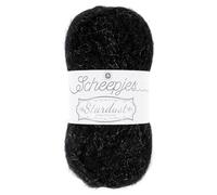 Scheepjes Stardust 1x100g - 651 Scorpio, Nero unità per Maglieria e Uncinetto