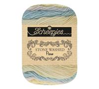 Scheepjes Stone Washed Flow 1x65g - 03 Whisper, Filato in Rosa, Giallo e Verde