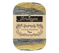Scheepjes Stone Washed Flow 1x65g - 16 Haze, Giallo Nero Marrone