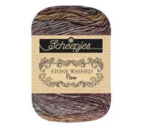 Scheepjes Stone Washed Flow 65g - 09 Cocoon, Verde e Marrone