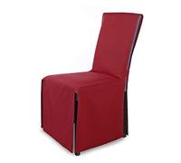 SCHEFFLER-Home Mila Set di 6 coprisedia con fiocco, per Natale, matrimonio, compleanno, elegante, per ogni occasione e sedia/sala da pranzo, soggiorno/bordeaux