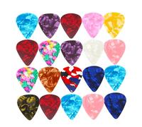 Schegge di chitarra | 20 pezzi Plettri sottili per chitarra acustica Kit di plettri leggeri colorati sottili per ukulele Shrapnel (0, 46 mm)
