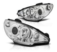 Scheinferner CCFL Angel Eyes Sintonizzatore per Peugeot 206 98-06 Cromati