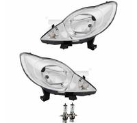 Scheinwerfer Set Sinistro E Destro H4 Per Peugeot 107 Inclusi Lampadine Osram