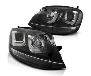 Scheinwerfer U-Tube LED Luci Diurne Per VW Golf 7 Bj. 12-16 Nero Edi