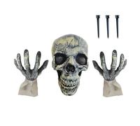scheletrata come decorazione di Halloween, resistente alle intemperie | Decorazione per prato a forma di teschio, per verande esterne, case infestate, interni e fattorie