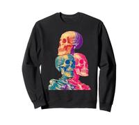 Scheletri Colorati Tropicale Gotico Estate Summerween Goth Felpa