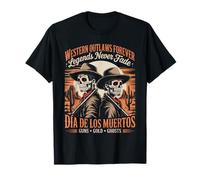Scheletri Cowboy del Giorno dei Morti - Wild West Maglietta