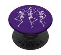Scheletri danzanti Notte di luna Halloween Divertimento PopSockets PopGrip Adesivo