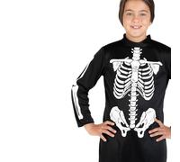 Scheletrina Costume Travestimento Halloween Vestito Bambina con Calze Stampate