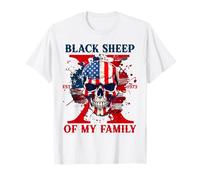 Scheletro 1973 Black Sheep of My Family Funny Gen X Maglietta