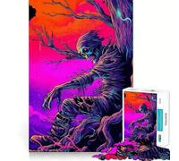 Scheletro al neon su un albero - Puzzle da 1000 pezzi per adolescenti - Gioco di allenamento mentale - Facile da assemblare - Regalo elegante (50x75cm)