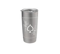 Scheletro asso di picche Poker Giocatore di carte giocatore d'azzardo got Bicchiere termico in acciaio inox doppia parete