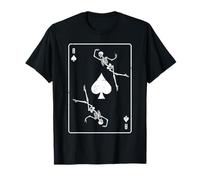 Scheletro Asso di Picche Poker Giocatore di Carte Giocatore D'Azzardo Got Maglietta