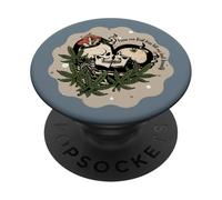 Scheletro bacio romantico gotico teschio fungo botanico PopSockets PopGrip Adesivo