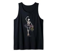 Scheletro Ballerina Danza Gotica Rose appassite Arte spettrale Canotta