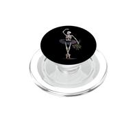 Scheletro ballerina danza gotica rose appassite arte spettrale PopSockets PopGrip per MagSafe