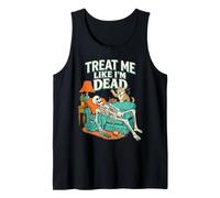 Scheletro Cat Treat Me Like Im Dead Spooky Kitty Lover Canotta