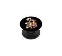 Scheletro che abbraccia lo scheletro con teschio di zucchero PopSockets PopGrip Adesivo