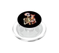 Scheletro che abbraccia lo scheletro con teschio di zucchero PopSockets PopGrip per MagSafe