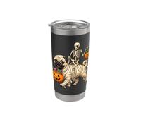 Scheletro che cavalca la mummia carlino spettrale Halloween dolcetto o scher Bicchiere termico in acciaio inox doppia parete