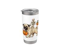 Scheletro che cavalca la mummia carlino spettrale Halloween dolcetto o scher Bicchiere termico in acciaio inox doppia parete