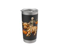 Scheletro che cavalca la mummia delle Highland Mucca Halloween Dolcetto Bicchiere termico in acciaio inox doppia parete
