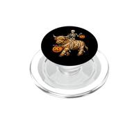 Scheletro che cavalca la mummia delle Highland Mucca Halloween Dolcetto PopSockets PopGrip per MagSafe