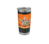 Scheletro che cavalca la mummia dinosauro T Rex zucca divertente per Bicchiere termico in acciaio inox doppia parete