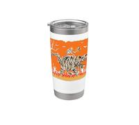 Scheletro che cavalca la mummia dinosauro T Rex zucca divertente per Bicchiere termico in acciaio inox doppia parete