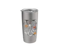 Scheletro che cavalca la mummia dinosauro T Rex zucca divertente per Bicchiere termico in acciaio inox doppia parete